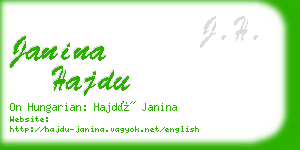 janina hajdu business card